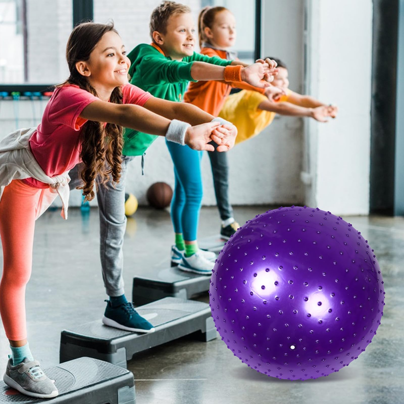 UPKOCH Rutschfester Stachelmassageball aus PVC für Kinder und Erwachsene Yogaball mit Entspannungsfunktion und Sensorischem Training zu Hause und Büro
