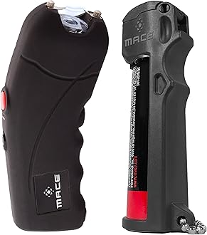 Mace Personal Safety Kits - Mace Pepper Spray, Ergo Stun Gun with Bright LED Light, & Personal Safety Alarm, Self Defense for Women & Men