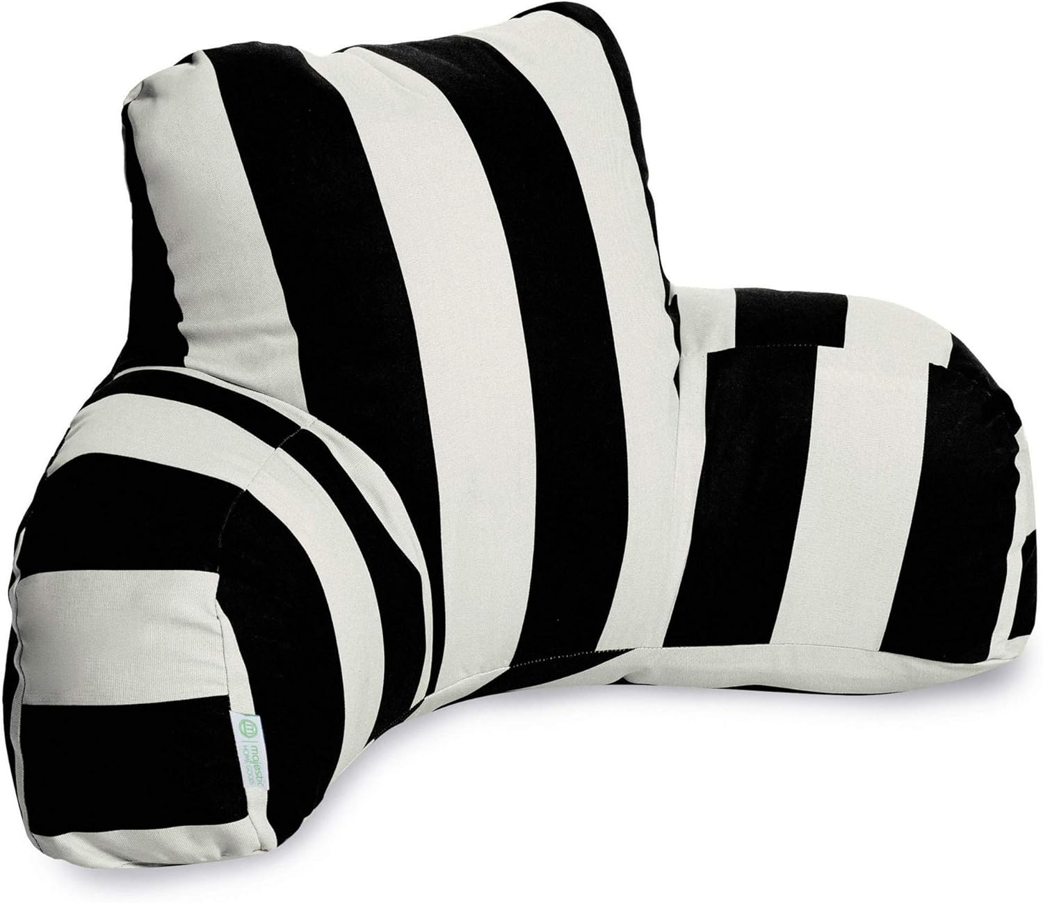 Majestic Home Goods Vertical Stripe Reading Pillow, Black