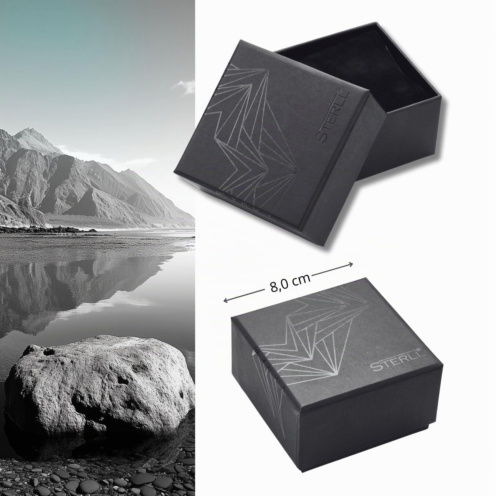 Herren-Kette aus massivem 925 Silber, ideal als Geschenk für Mann oder Freund, mit Schmuckbox