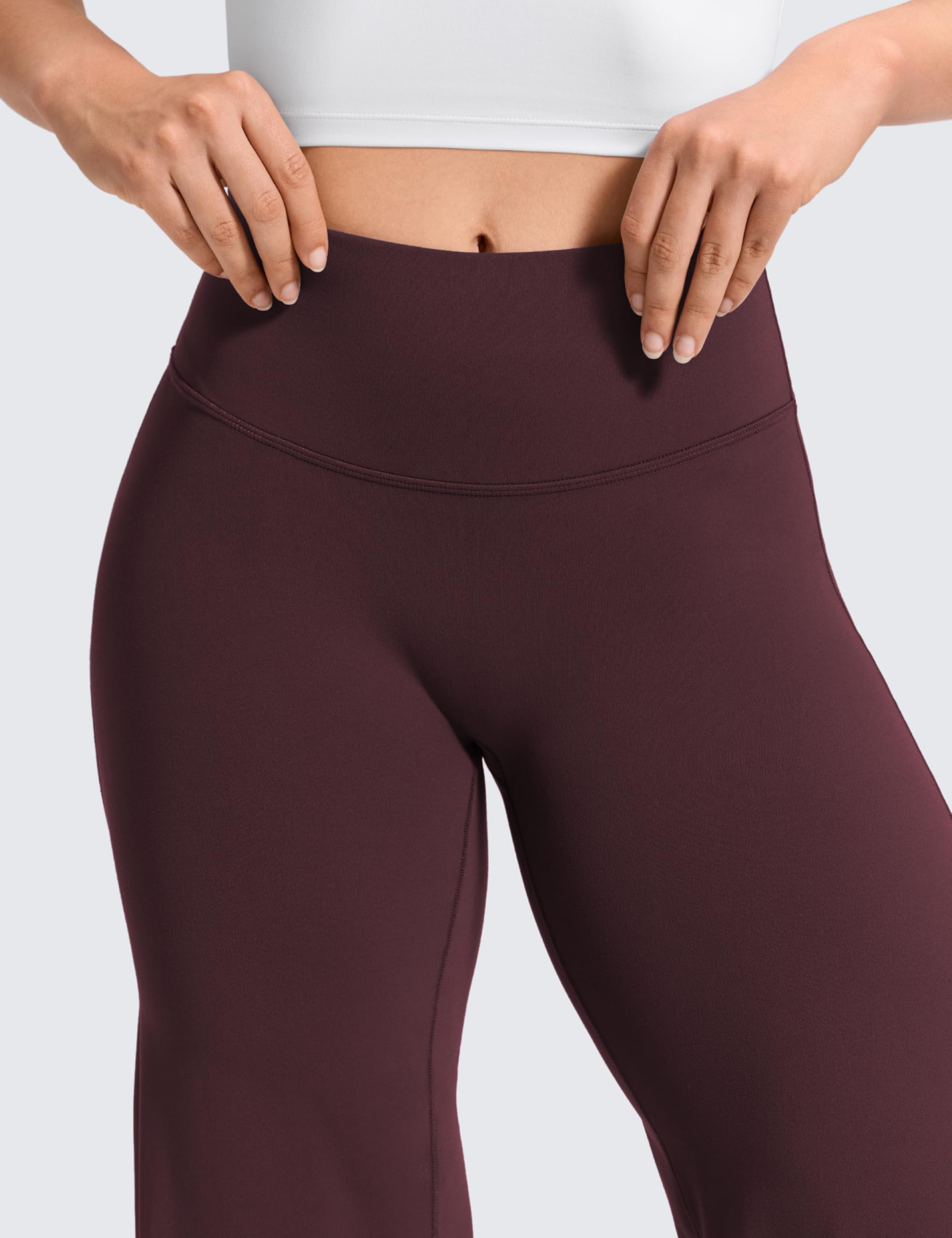 CRZ YOGA Donna Senza Cucitura Frontale Pantaloni Gamba Larga 71cm/76cm/81cm - Vita Alta Yoga Lounge Comodo Casual