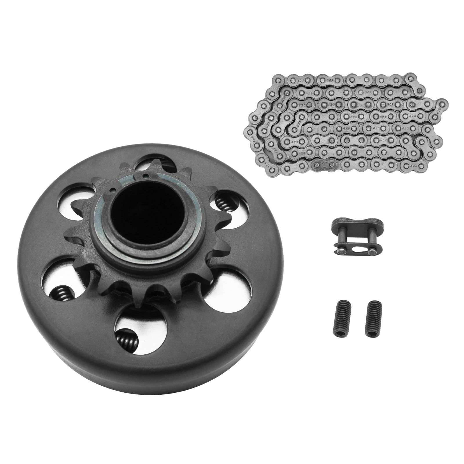 Frizione centrifuga Go Kart con foro da 1 pollice a 14 denti e catena #40/41/420 adatta per Go Kart, MiniBike, tosaerba, mini moto, motori 212CC 6.5-8HP Performance Parts, fino a 2300 giri/min