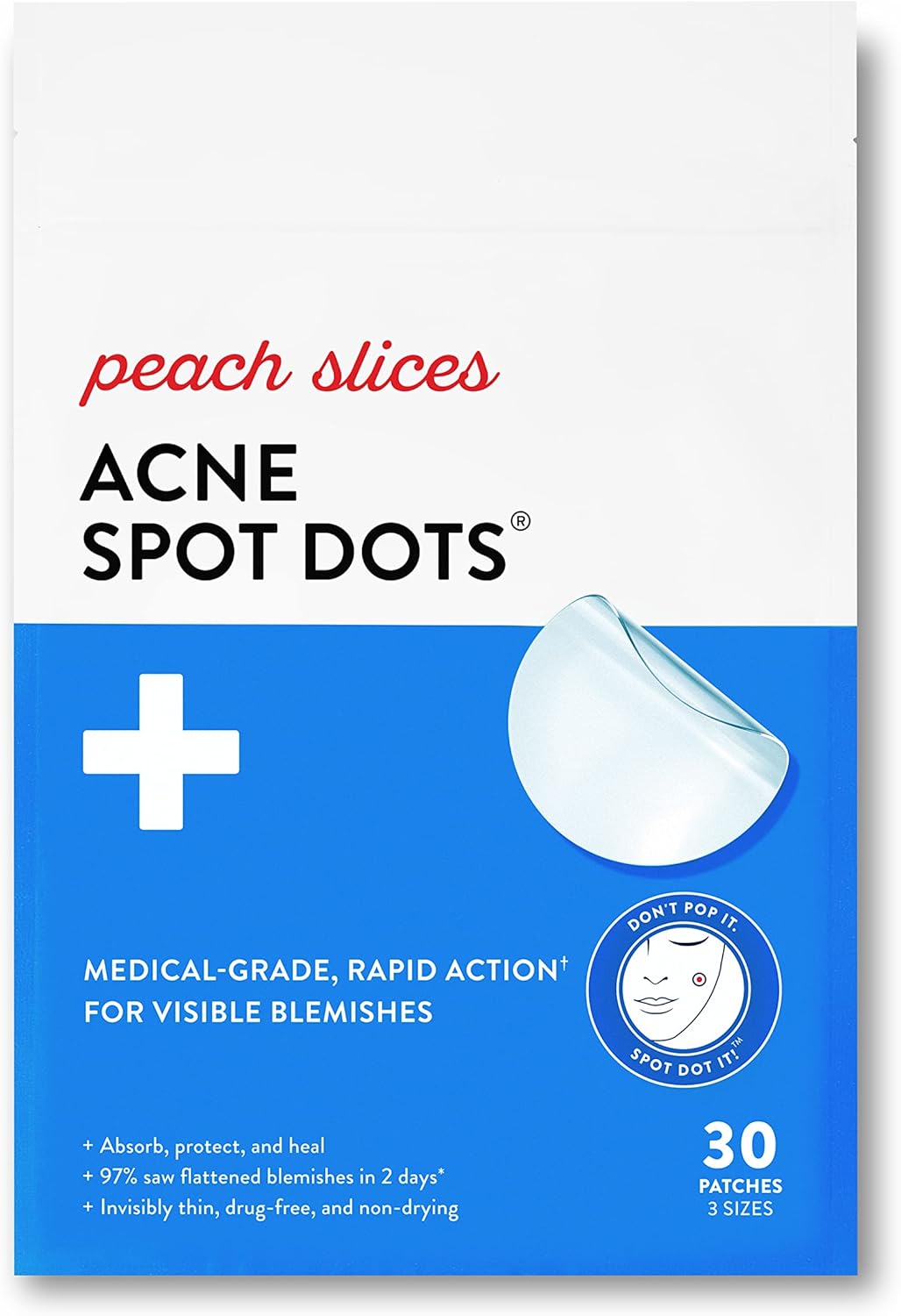 Hydrocolloïde pleisters voor acne en puistjes, 30 stuks, veganistische gezichtspatches