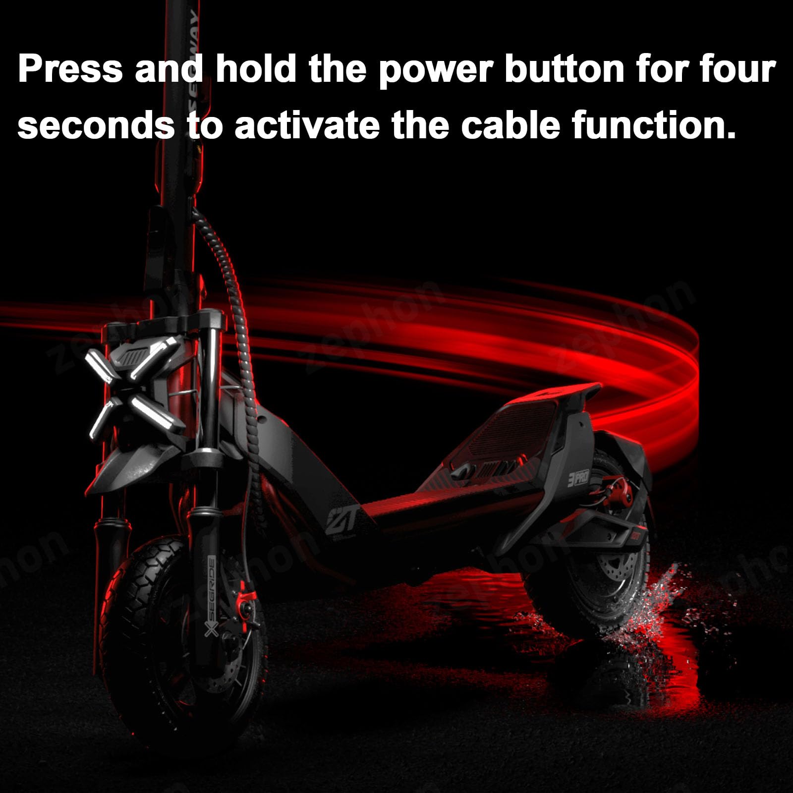 Zephon New Tuning Chip Unlock Cable for Segway Ninebot ZT3 Pro/ProE/ProD - Performance Upgrade Travd 35 km/Helling Spee Built-in Quick Switch Button for Rapid Power on/Off Control of The Chip