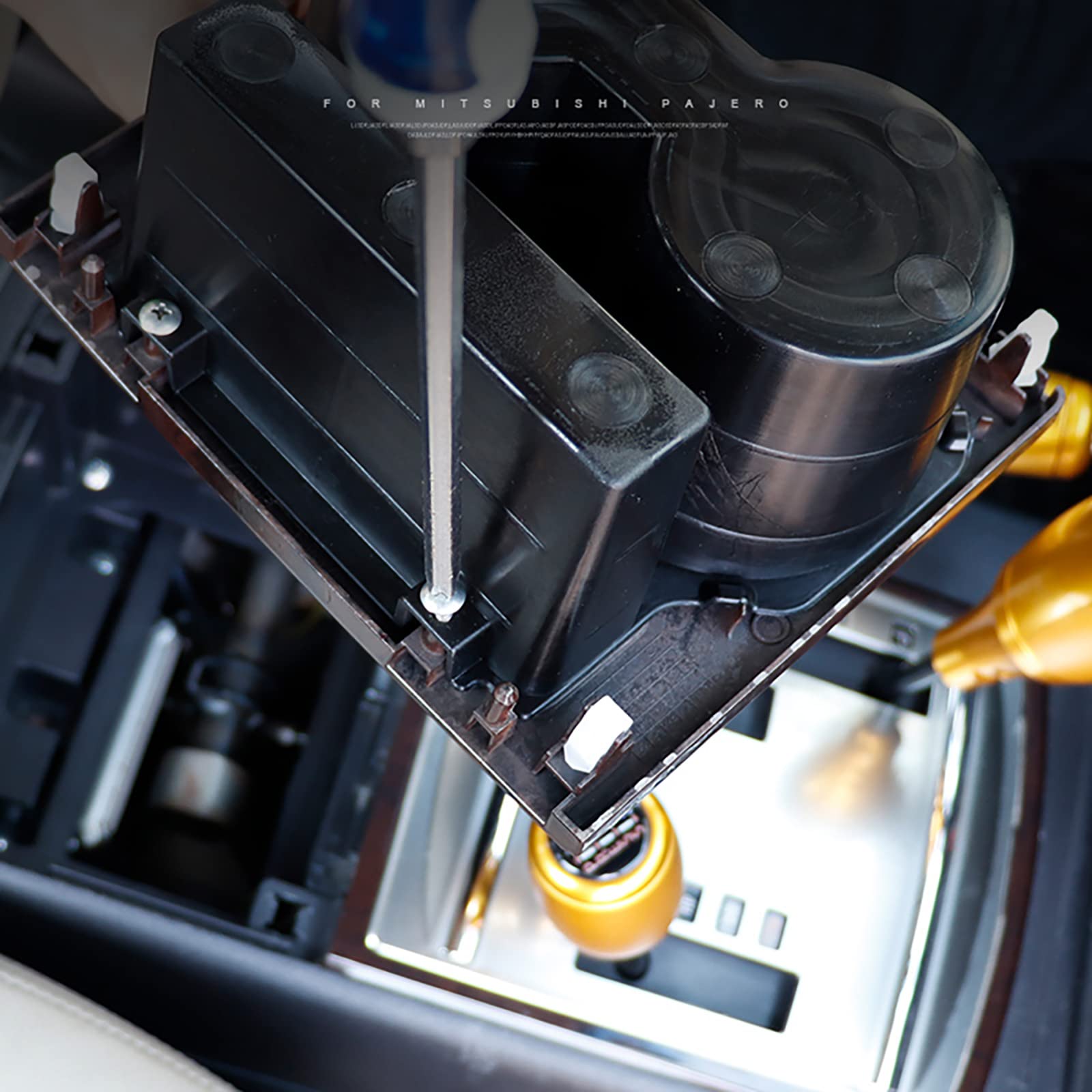 Schowek samochodowy na przednie siedzenie uchwyt na kubek centralne sterowanie schowek do Mitsubishi Montero/Pajero Gen 4 organizer na siedzenia samochodowe akcesoria samochodowe do