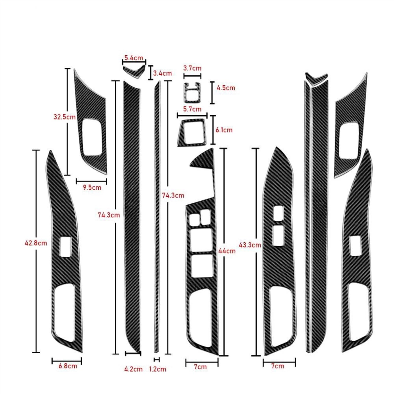 Accessori Interni per Decorazione Auto Adesivo per Copertura Pannello Interruttori per Porte E Finestre per Mitsubishi per Lancer 2008-2015 Adesivi(Window Switch C)