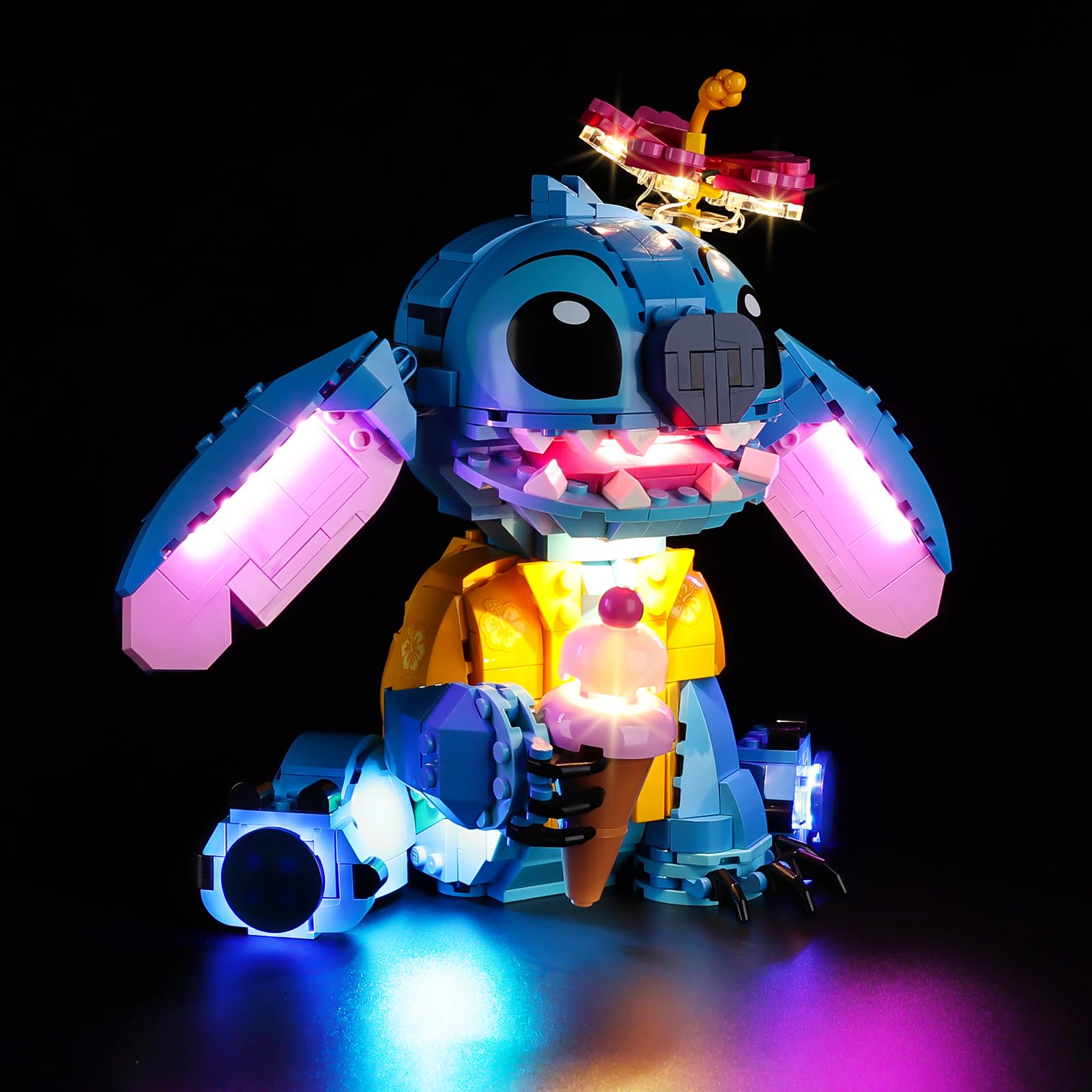 Kyglaring Led Licht Kompatibel mit Lego 43249 Stitch Bausteine, LED Beleuchtungszubehör für das Lego Stitch Kreative Modellset 43249 (Nicht Enthalten Modell)