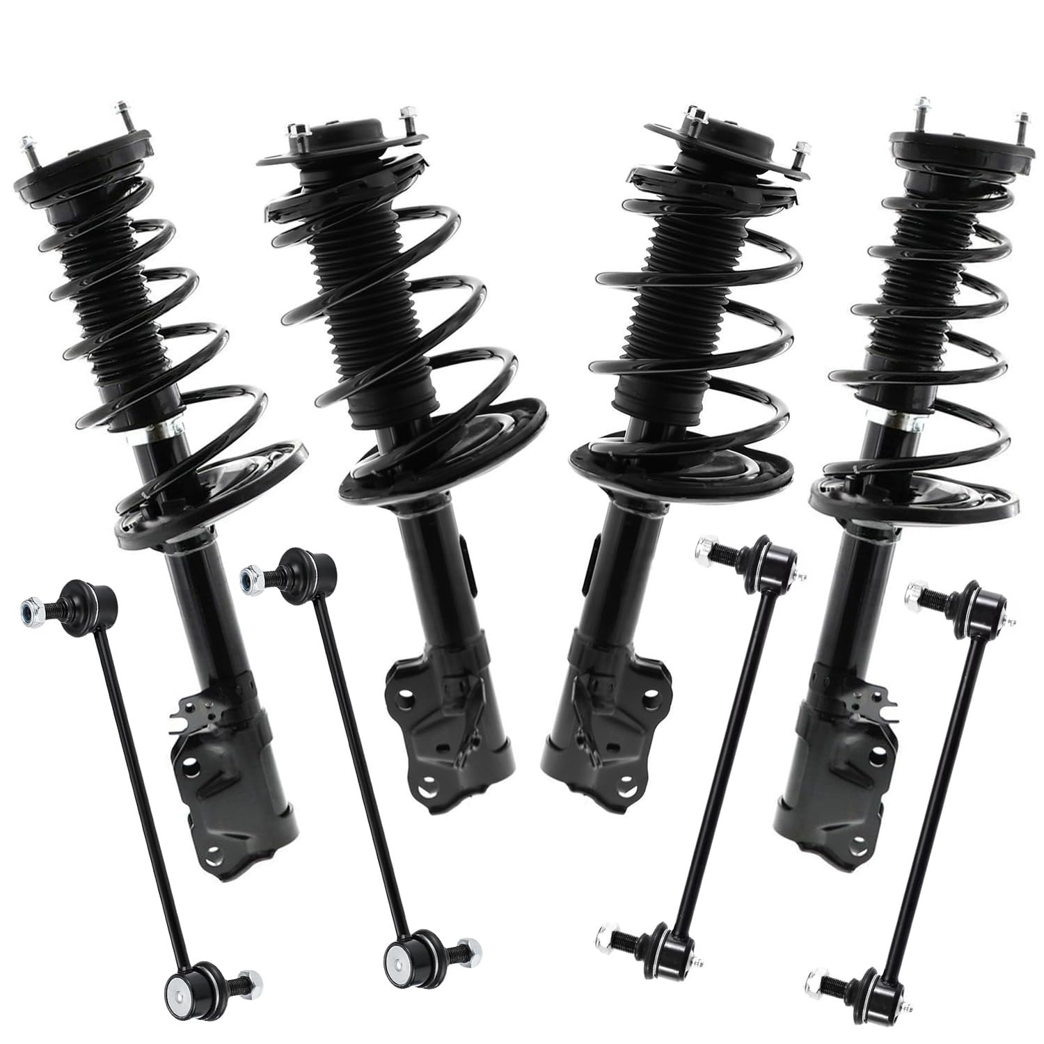 Detroit Axle - 8pc Front Rear Struts Sway Bar Links for 13-18 Lexus ES300h