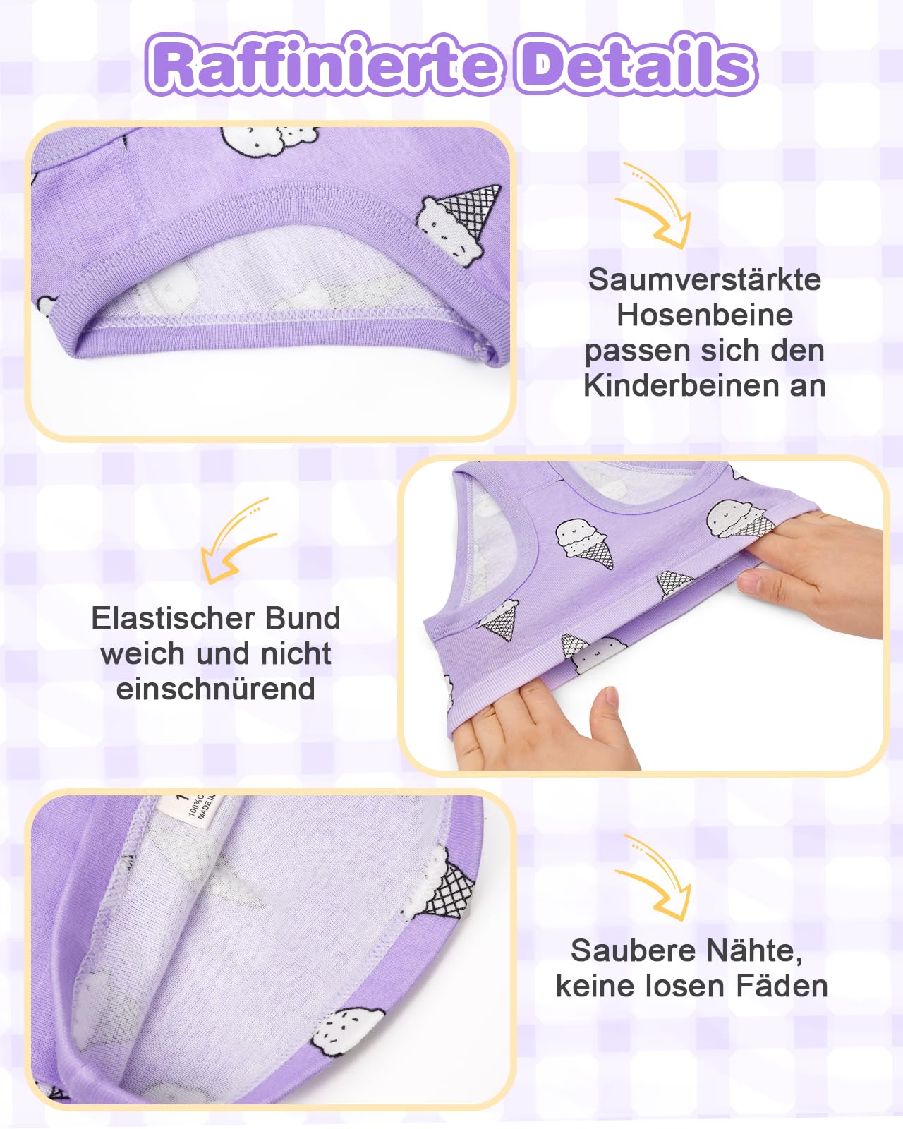 Unterhosen Mädchen 100% Baumwolle Bequeme Slips für Kinder 92-134 (2-9 Jahre) Einzigartige Designs täglichen Tragen 10er Pack