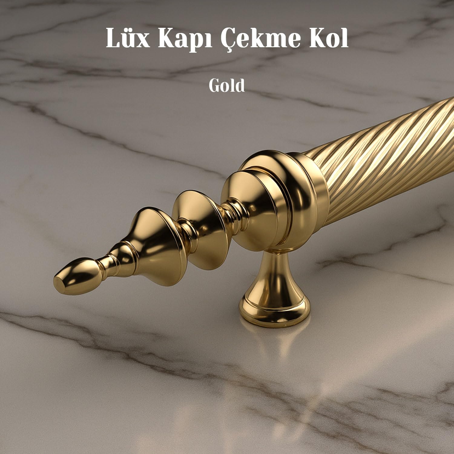 Otağ Gold Altın 60 cm Kapı Çekme Kolu Tutma Kulpu Kulbu Çelik Dış Kapı Tutamağı Sürgülü Lüks Model