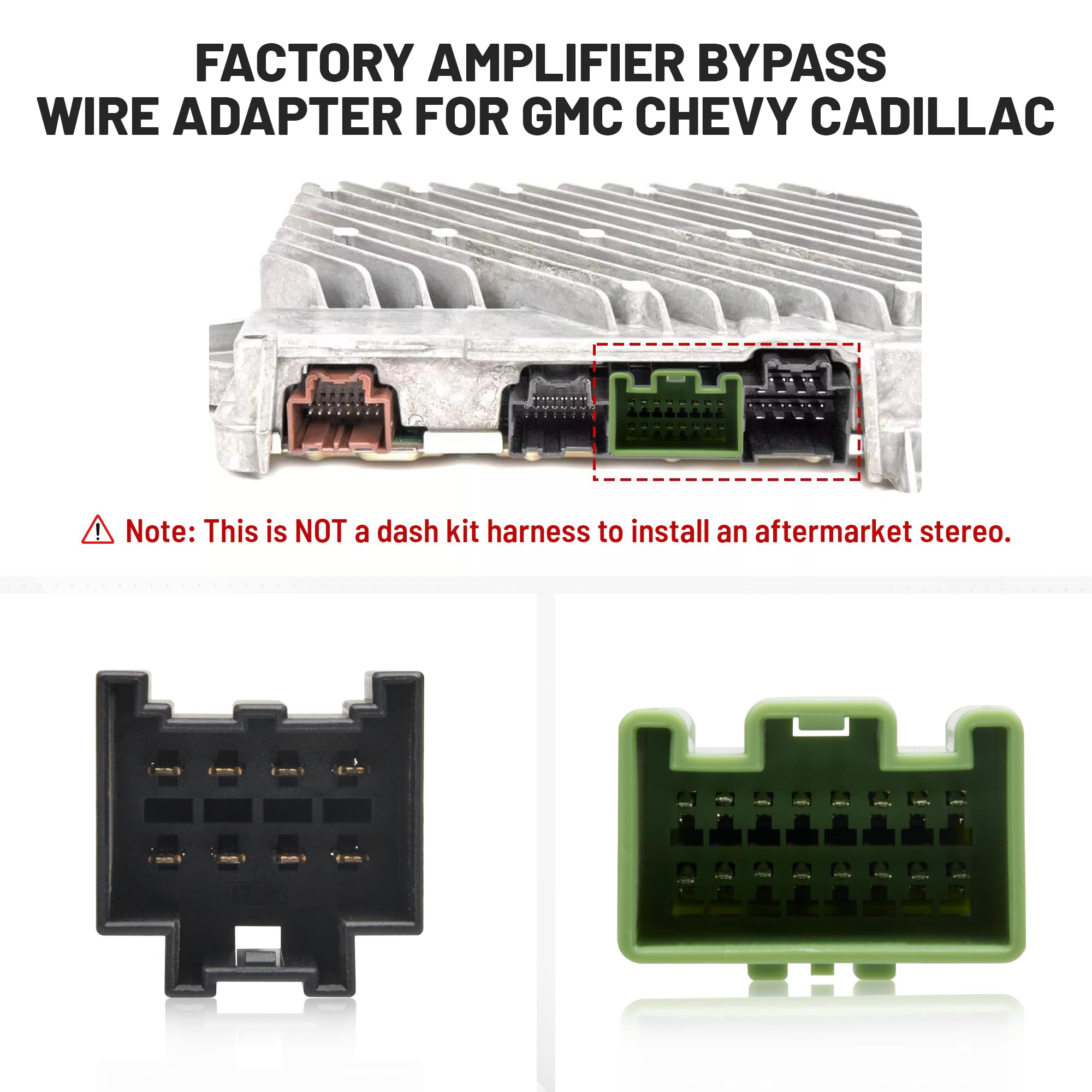 RED WOLF Factory - Adaptador de cable de derivación para Chevy Monte Carlo Impala 2000-2001 para amplificadores integración arnés no Bose Infinity