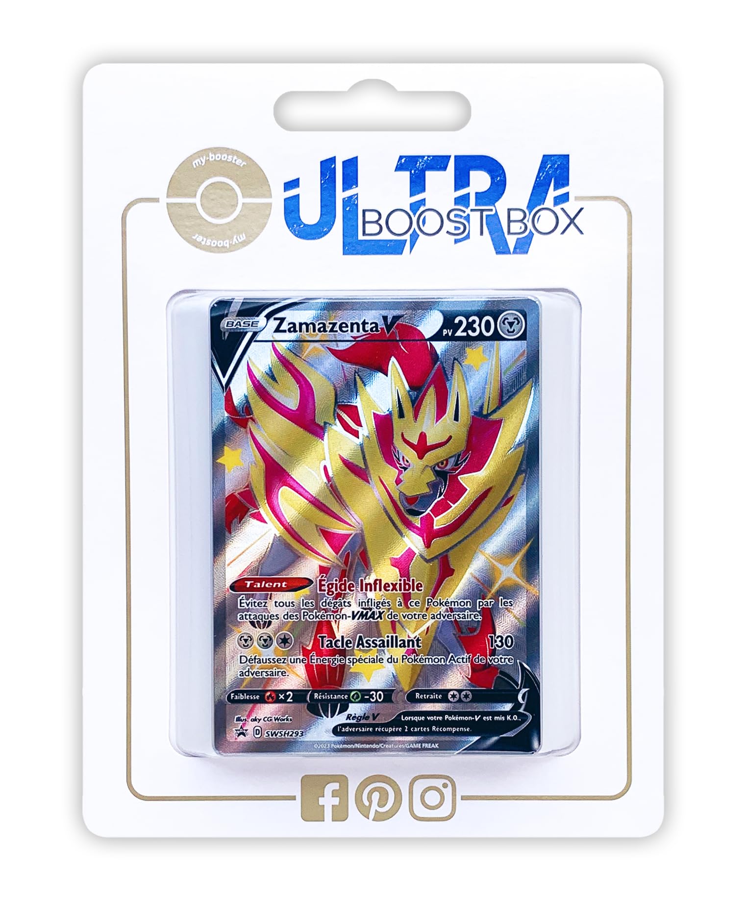 Zamazenta V SWSH293 Full Art - Ultraboost X Epée et Bouclier 12.5 Zénith  Suprême
