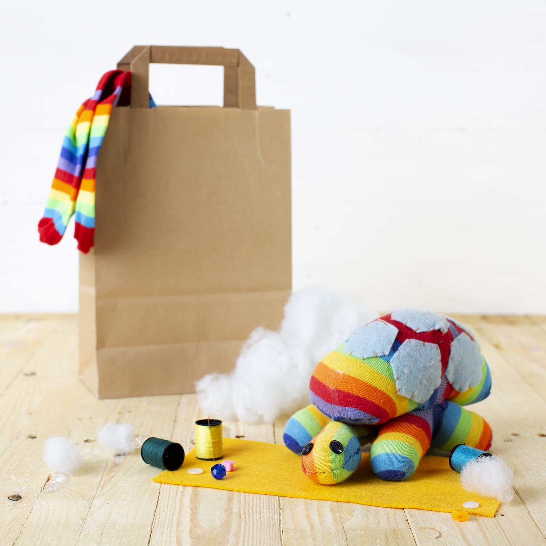 Sock Turtle Craft Kit - Complete Sewing kit to Create Your own Turtle