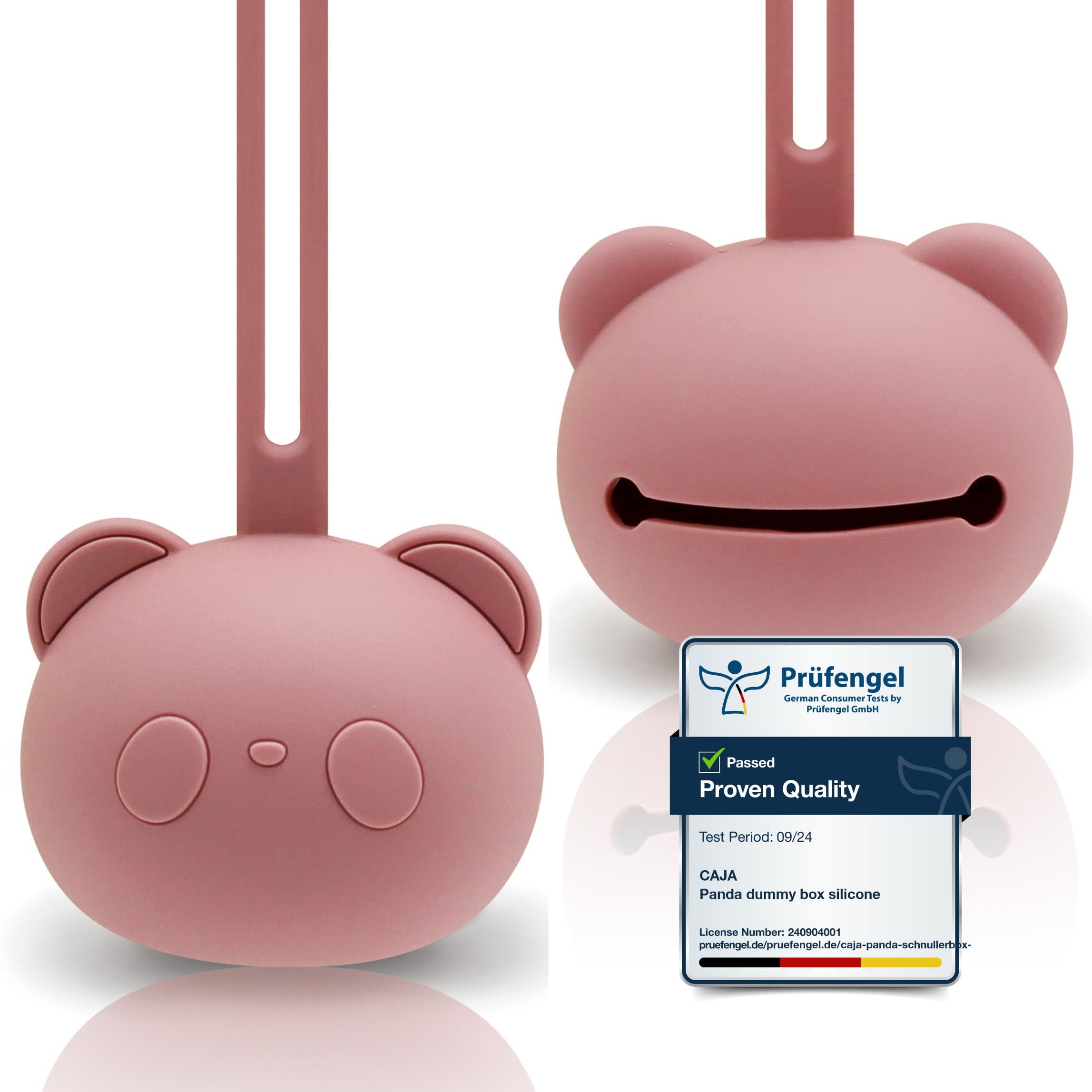 Panda Silicone Dummy Box (Deep Pink)