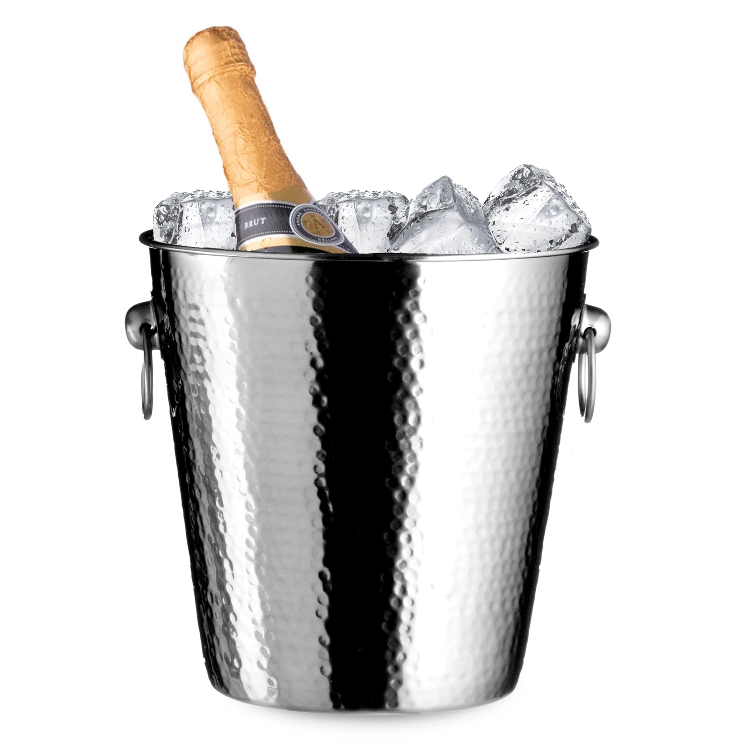 Premier Housewares Striking Hammered Effect Champagne Bucket Silver