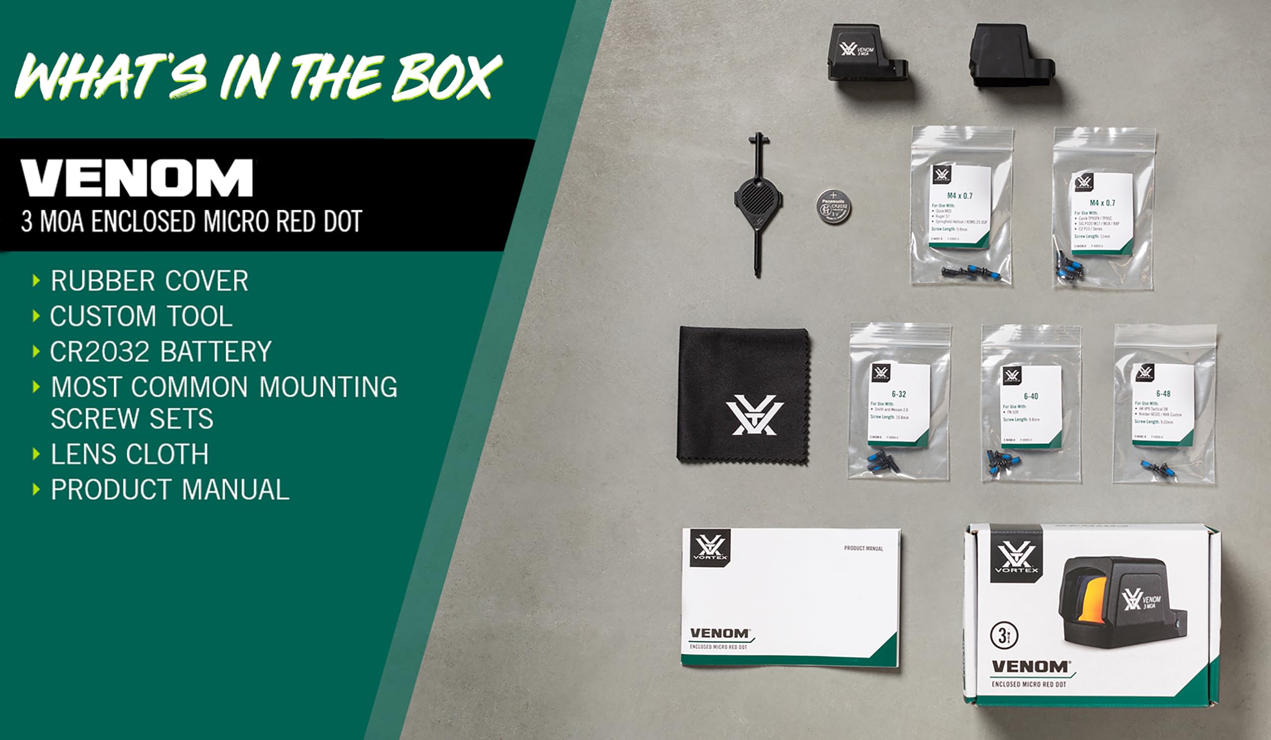 Vortex Venom Enclosed Micro Red Dot Sight - 3 MOA