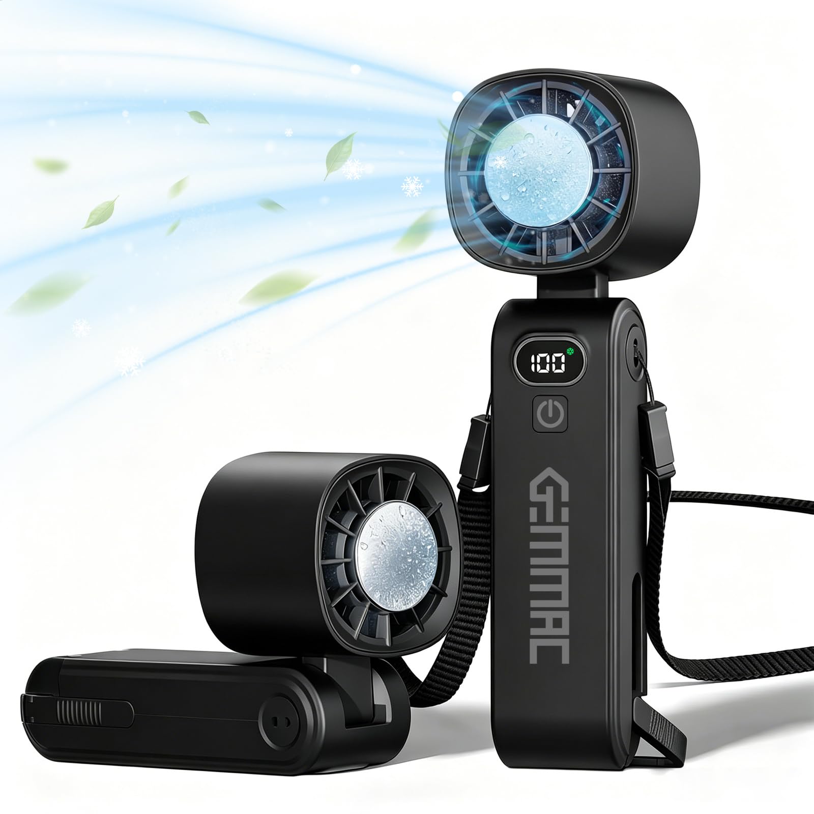 Ventilatore Portatile Da Cintura DriveNova 10000mAh – 5 Velocità, LED, Power Bank, Per Esterni