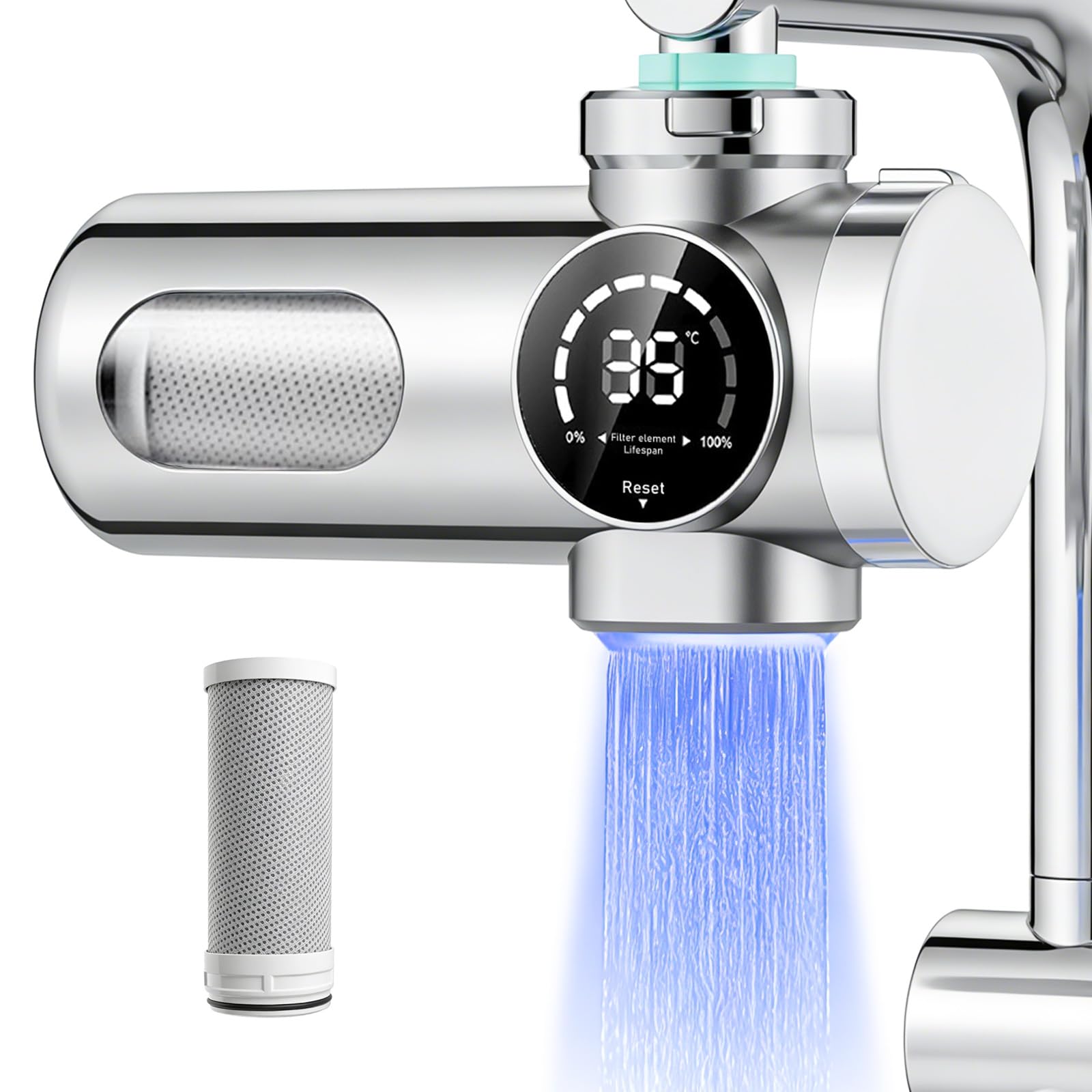 Filtre à eau pour robinet avec indicateur LED et stérilisation UV - 8