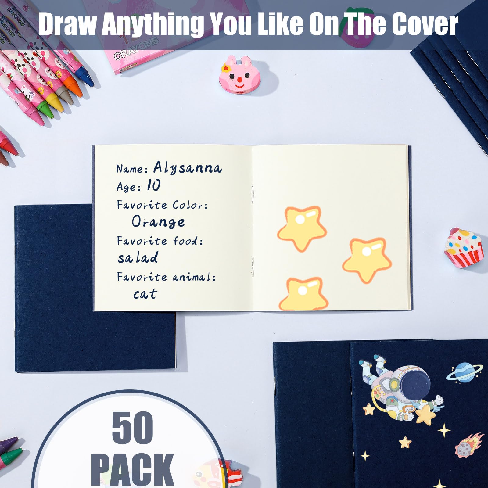 Thenshop 150 mini cuadernos a granel pequeños bloc de notas de bolsillo para niños, diarios en blanco de 4 x 4 pulgadas, bonitos blocs de notas coloridos para niños, estudiantes, viajeros, 24 hojas