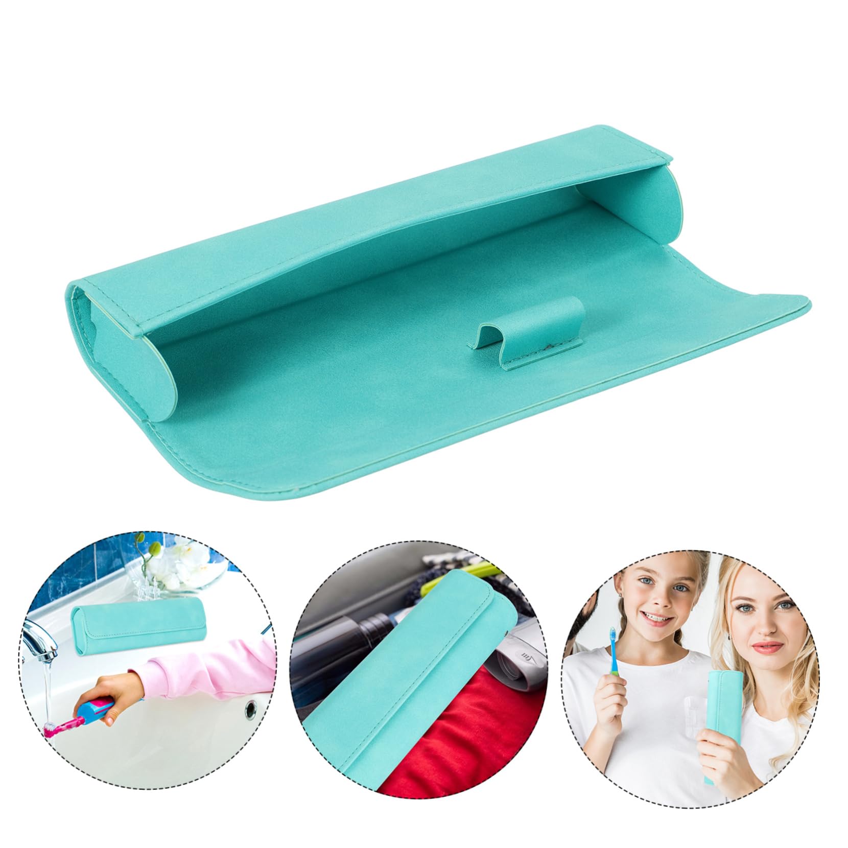 Lot de 3 porte-brosses à dents de voyage, boîte de rangement rechargeable pour brosse à dents pour enfant, dentifrice, trousse de toilette pour brosse à dents, sac de rangement pour brosse à dents,