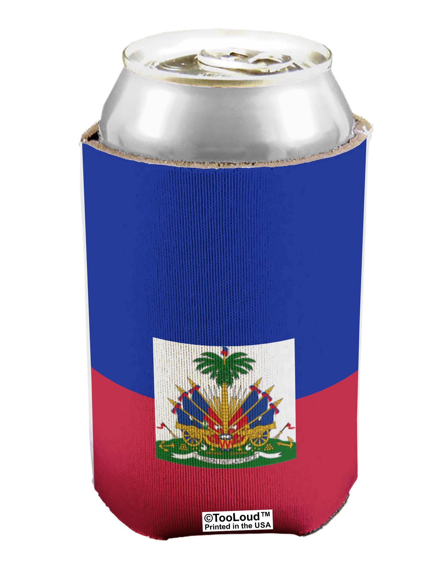 TOOLOUD Haiti Flag AOP Can/Bottle Insulator Cooler - 2 Pack All Over Print