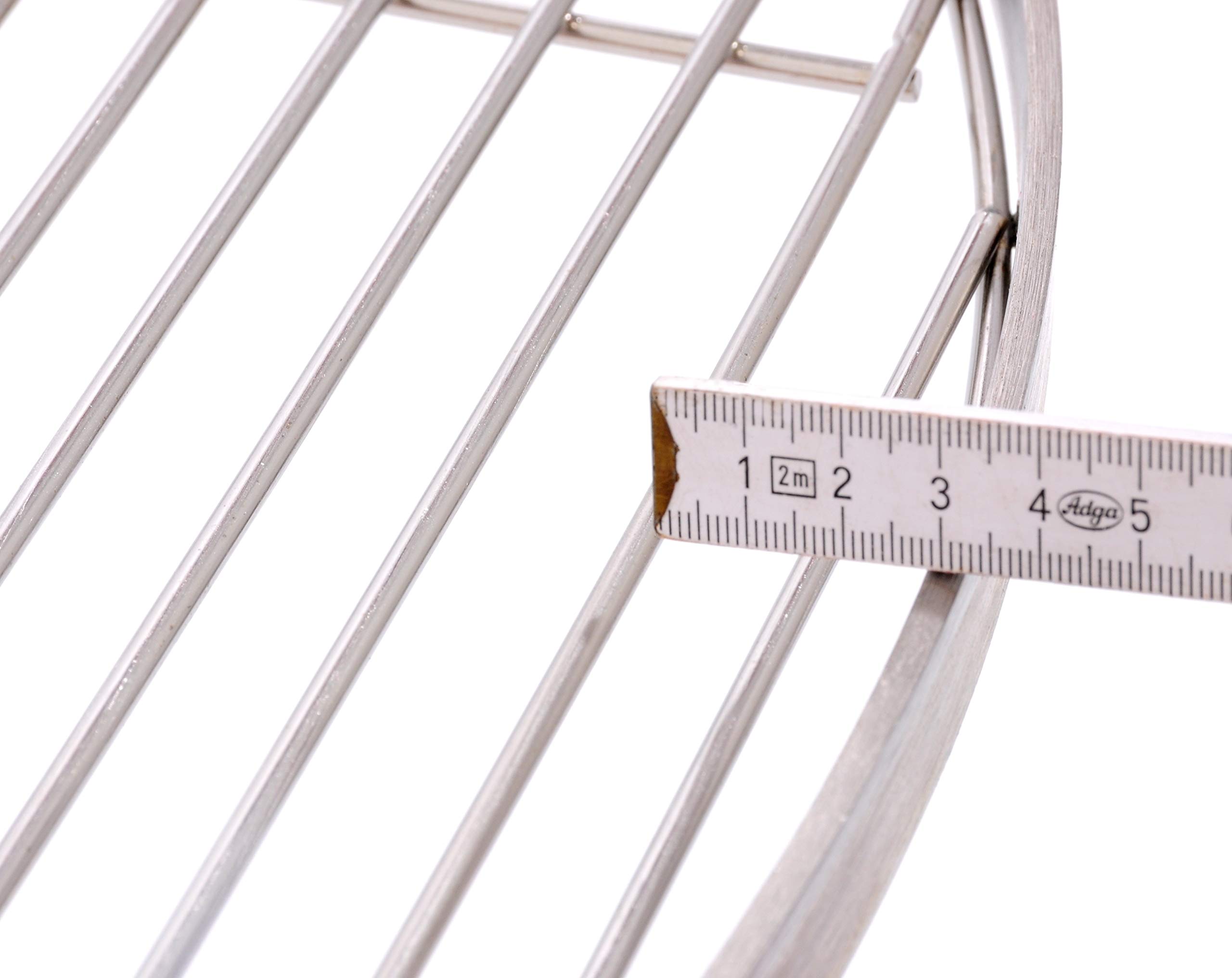 80 cm Grillrost Edelstahl für Schwenkgrill 3 Bein BBQ Grill Rost mit Kette 14 mm Stababstand