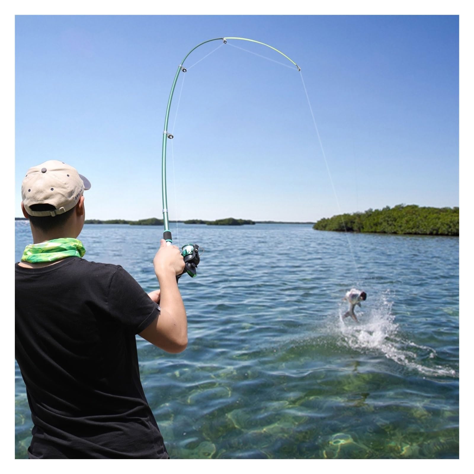 Canna da Pesca Canna da Pesca da 2,1 m-3,6 m in Carbonio Trota Carpa Canna da Pesca telescopica con Esca Canna da Pesca Attrezzatura(Bianco)