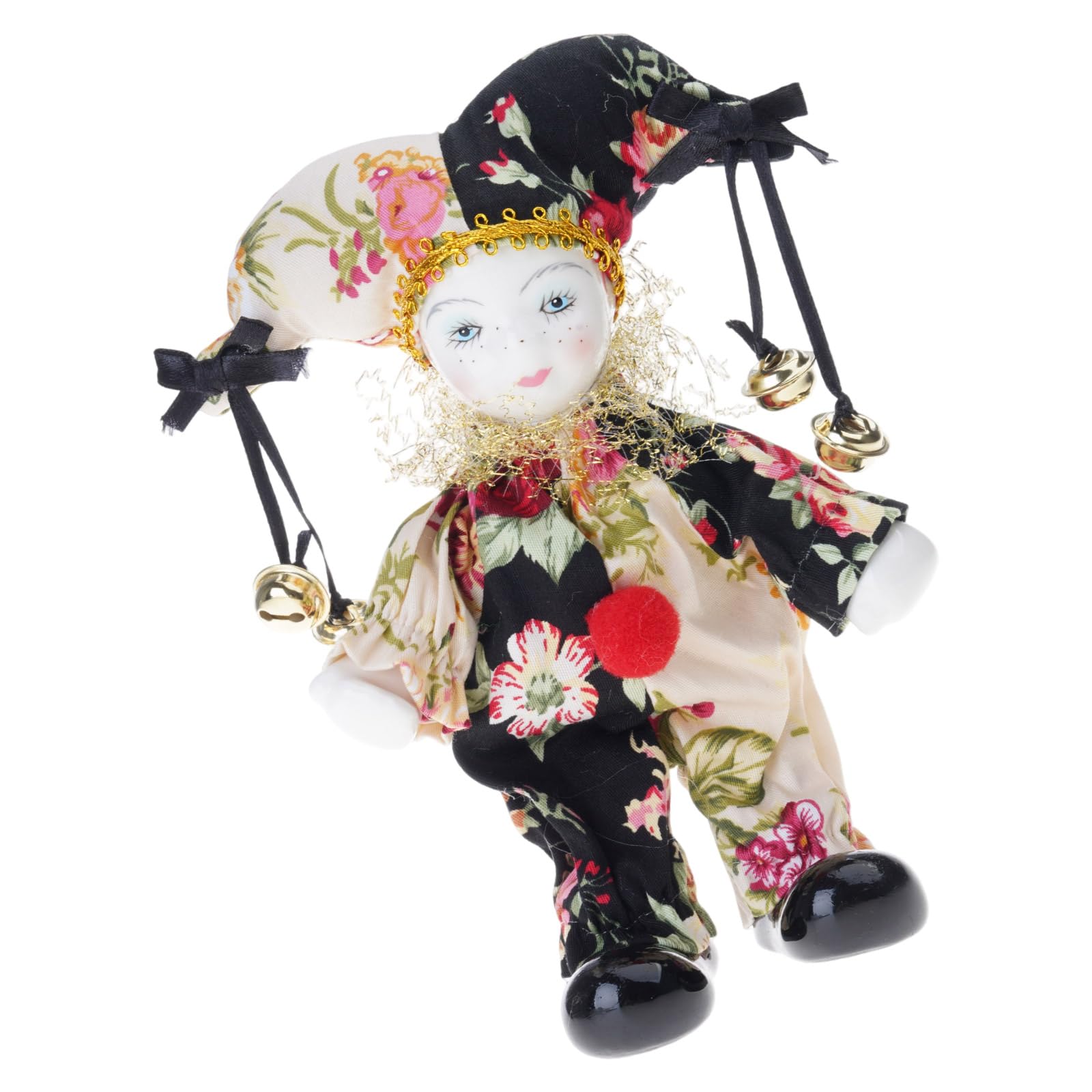 ZWWAAZHF Lovely Triangel Porcelain Doll Ornament for Couples Friend or Home Enthusiasts Italian Love Tokens Dolls Valentine Gift Clown Doll