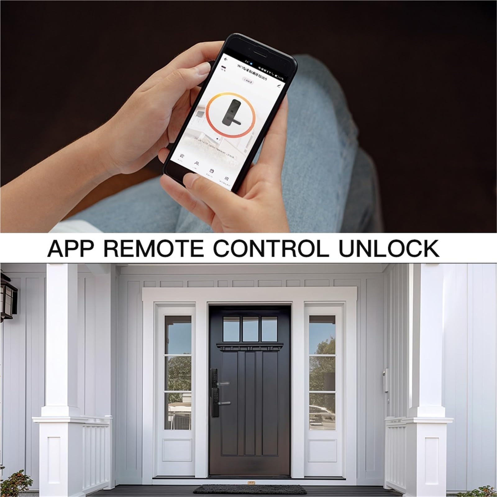 Smart Lock, Inteligentny zamek do drzwi Inteligentny zamek Biometryczny odcisk palca Inteligentne hasło dostępu bezkluczykowego Karta IC Smartlife(22x190 5050)