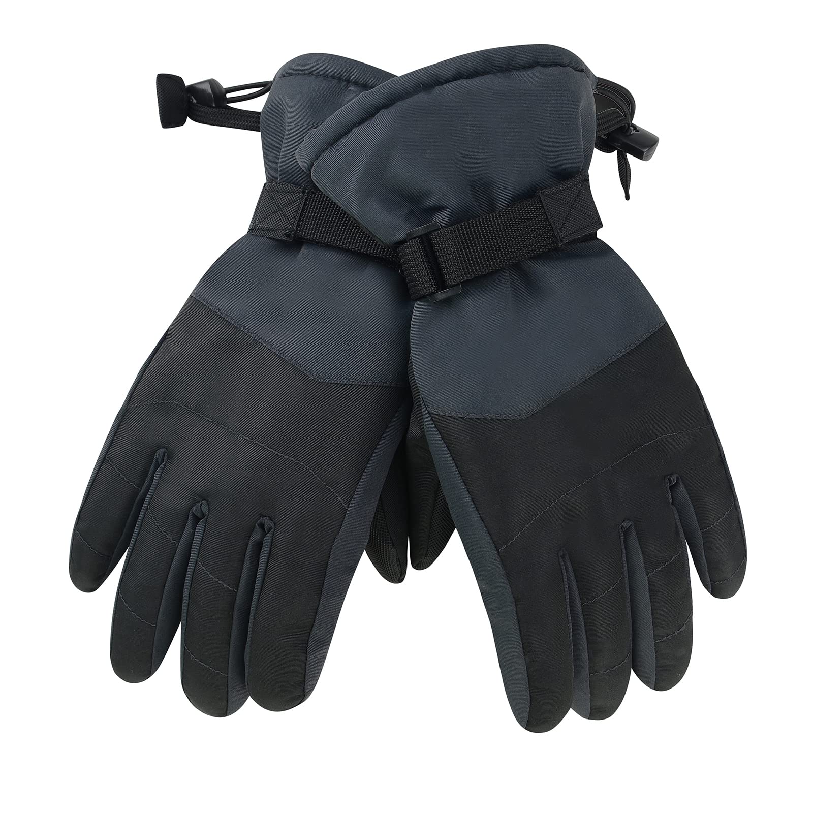 Guanti invernali per bambini, impermeabili, con tasca con cerniera, guanti da sci per ragazzi e ragazze, antivento, touchscreen, guanti da snowboard