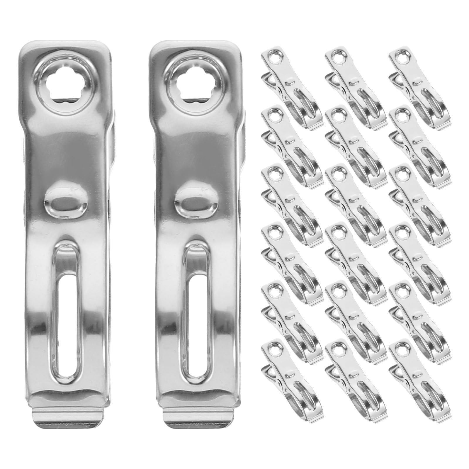 80 Pinzas pequeñas para Ropa: Pinzas de Acero Inoxidable de 2,2" para Ropa, Clips para sellar Bolsas de Alimentos, de sujeción para Almacenamiento de Aperitivos, Sellado de Paquetes de