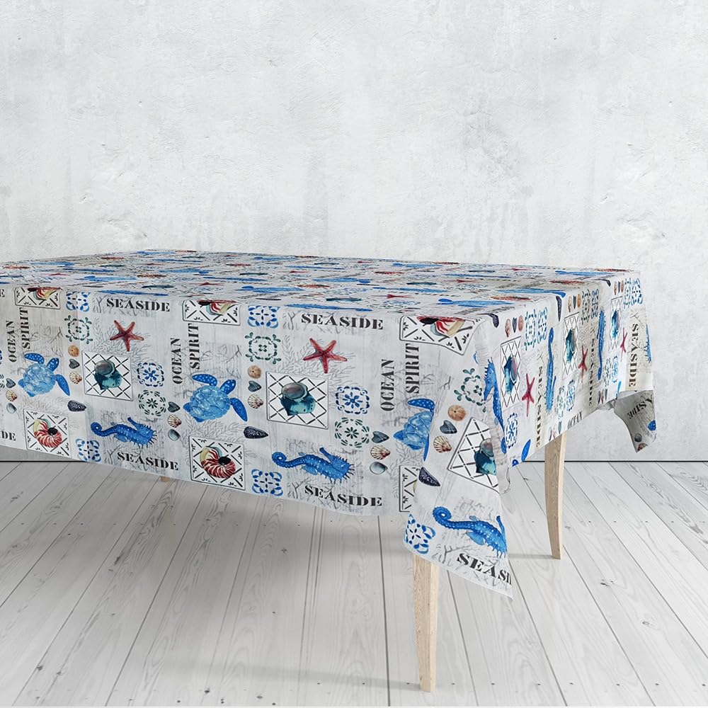 PROCIDA Tovaglia plastificata in PVC Stampato 345 gr/m2 (Var. 005, 140 x 450 cm)