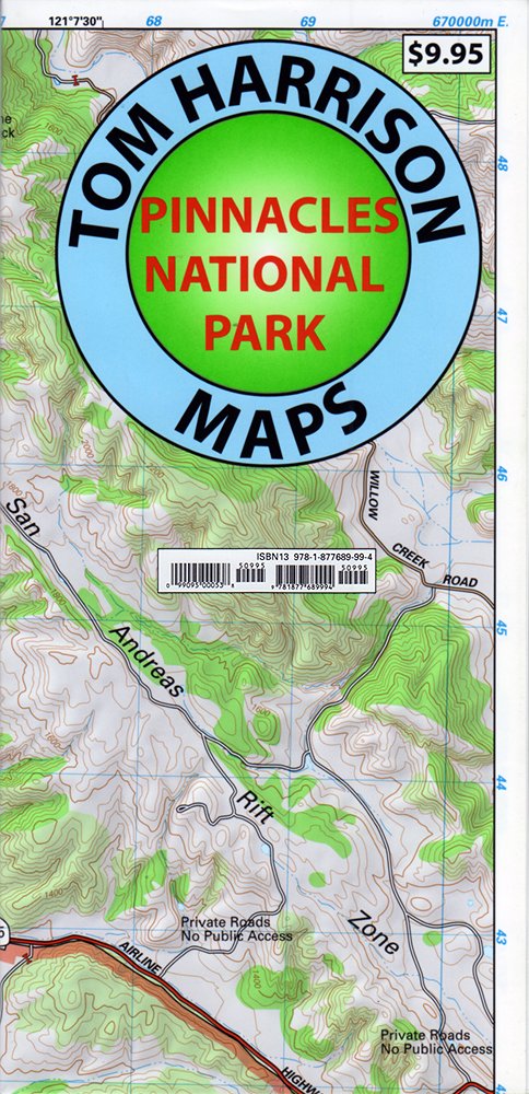 Pinnacles National Monument Trails Map (Tom Harrison Maps)