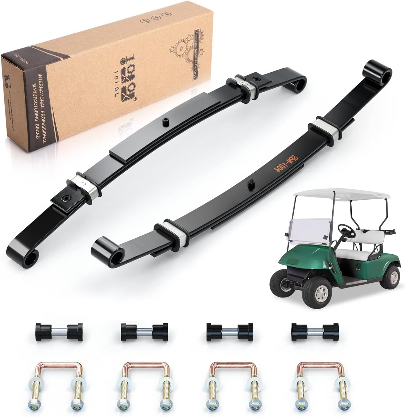 10L0L Heavy Duty 3-Leaf Rear Spring Kit (2-Pack) for EZGO TXT 1995–2013