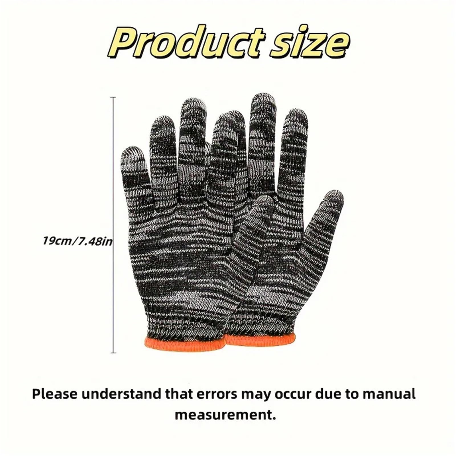 Guanti Da Lavoro Antiscivolo Guanti da lavoro in nylon 24/48 pezzi for la lavorazione del legno, giardinaggio, campeggio all'aperto, arrampicata, pesca, guanti antiscivolo(48pcs)