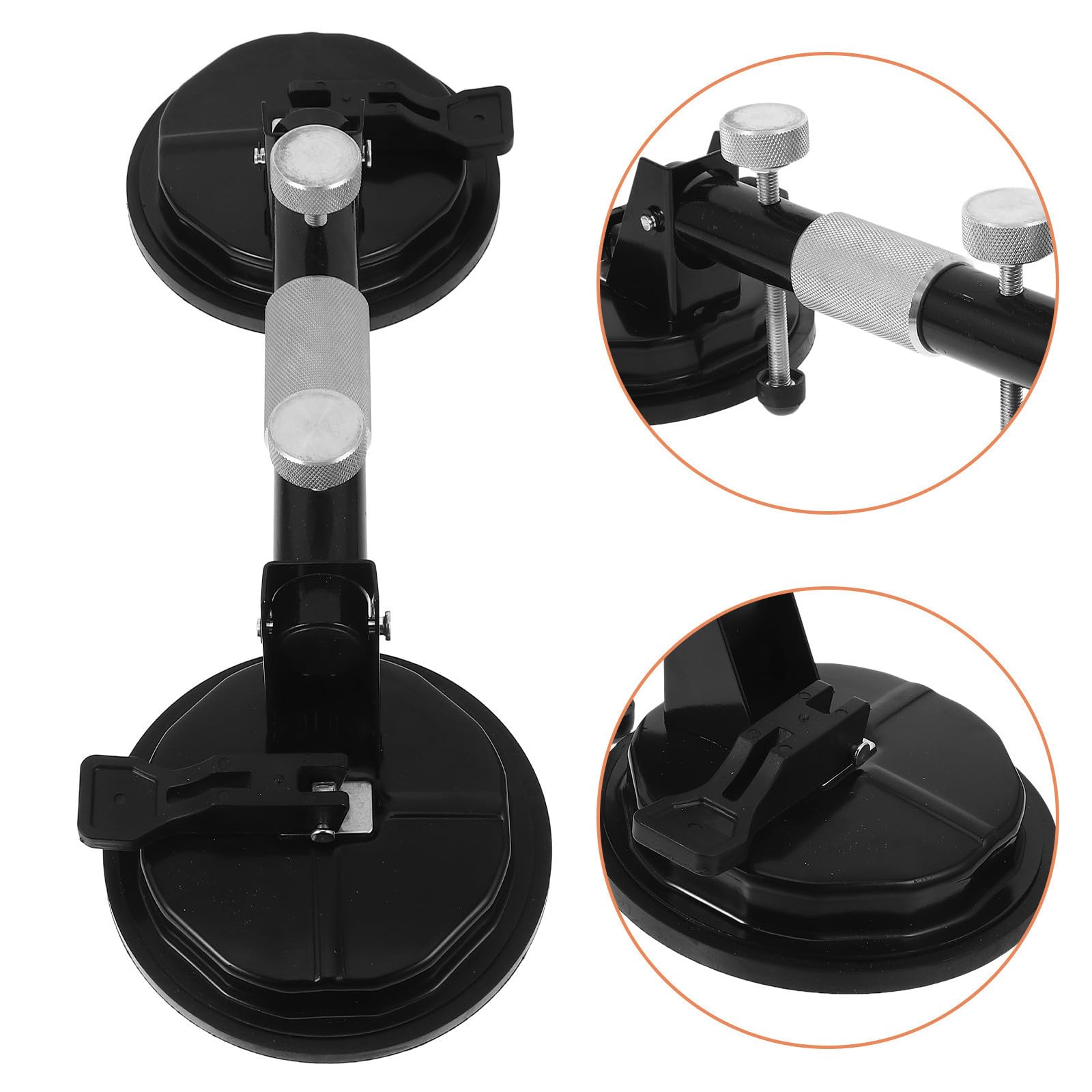 Ventosa Doble para Vidrio y Azulejos, Manual, Alta Resistencia