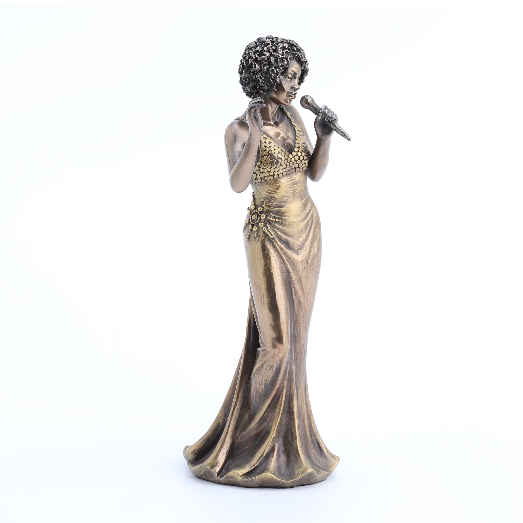 Estatua de cantante vocal femenina de banda de jazz de 8 1/8 pulgadas 8