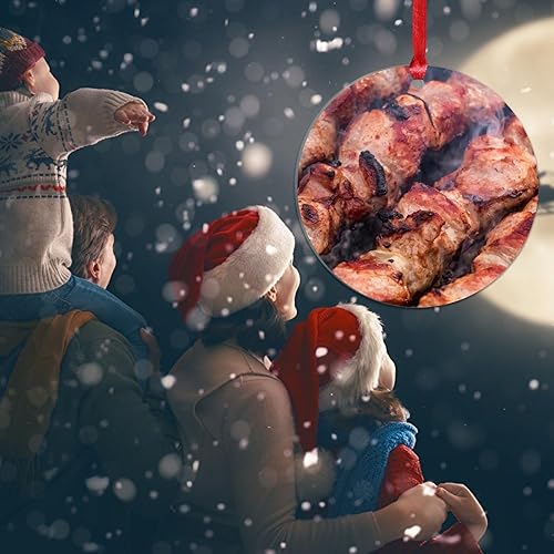 Miniatura 95 de Adorno de Navidad mexicano de tortilla de maíz acrílico adornos para decoraciones de Navidad, divertidos y deliciosos adornos de decoración de árbol