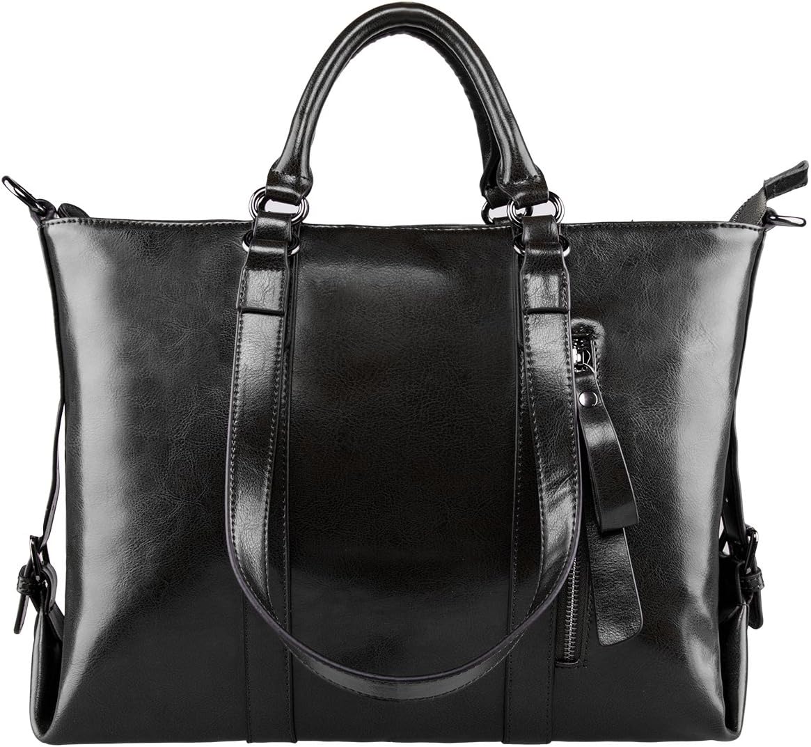 S-ZONE 3-Way Ladies Women's Cow Split Leather Tote Bag Handbag Shoulder Bags