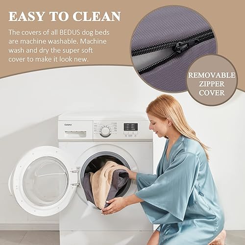 Miniatura 5 de BDEUS Camas ortopédicas para perros pequeños, medianos y grandes de hasta 50 a 100 libras para perros y gatos, tapete de espuma para mascotas