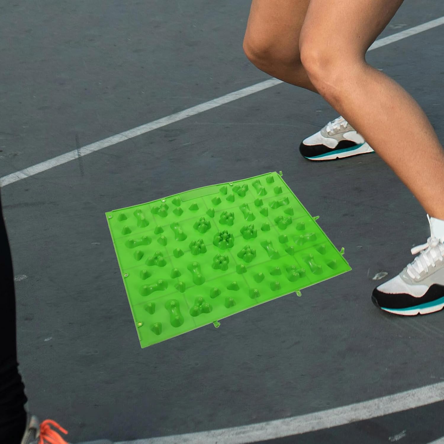 Alasum 5-pcs Acupressure Foot Massage Mat Set with Reflexology Points Multi-Color Foot Massager Pads for Outdoor Team Training and Reflexology Therapy