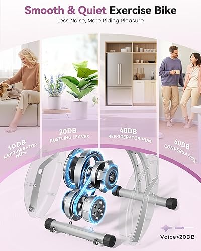 Miniatura 4 de PLENY Bicicleta estática plegable, 5 en 1, bicicleta estacionaria, resistencia magnética, bicicleta vertical de ciclismo de interior con bandas de