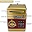 Suliper Electronic Piggy Bank Code Lock for Kids Baby Toy, Mini ATM Safe Coin Cash Banks Real Money Saving Box with Password, Auto Money Scroll for Children,Boys Girls Birthday Gift (Gold)