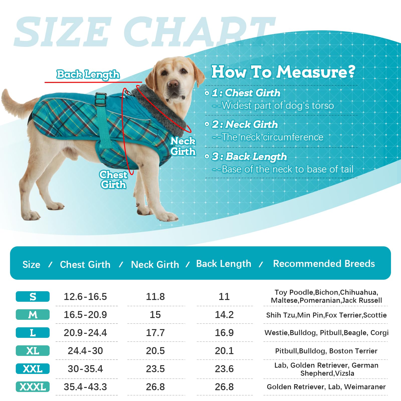 IECOii Cappotti e giubbotti per cani,Cappotto invernale per cani impermeabile giubbotto cane calda Giacca per cani antivento Abbigliamento per cani Completo per cani di taglia piccola di taglia media