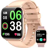 Smart Watch for Men Women, 1.91" HD Fitness Tracker with Bluetooth Calls, 32 FT Waterproof, 24/7 Heart Rate/Sleep Monitor, 120+ Sport Modes, Pedometer, Calories, Smartwatch for Android iOS（Pink）