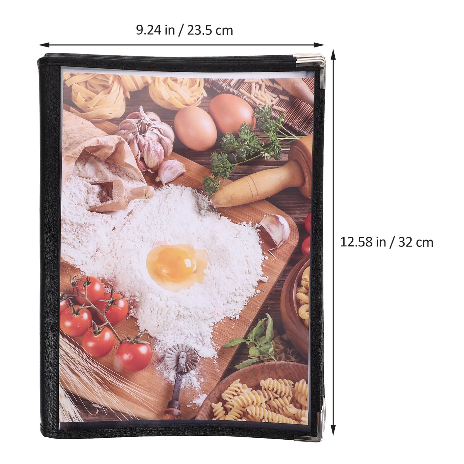 PRETYZOOM El Menú Del Restaurante Cubre El Tamaño A4 Soporte De Menú Transparente Carpeta De Menú De Cafetería Y Bar Transparente Con Adornos De Polipiel Para Restaurantes Cafeterías Y