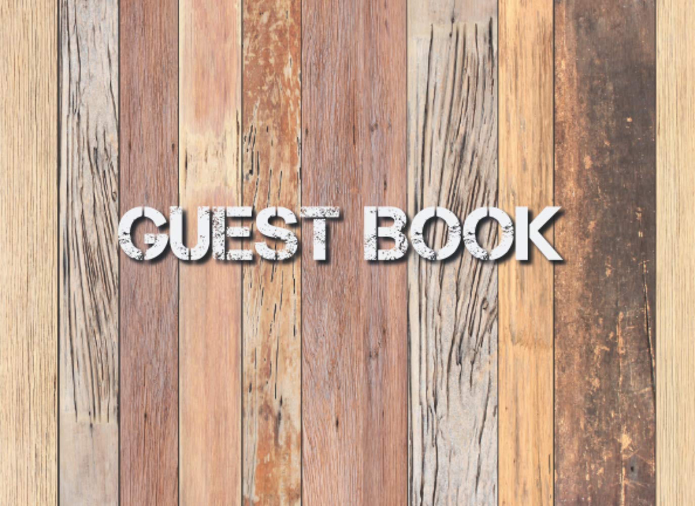 Guest Book: Vistors Comments For Holiday Home Caravan Beach House Apartment Rustic Shabby Chic Wooden Look