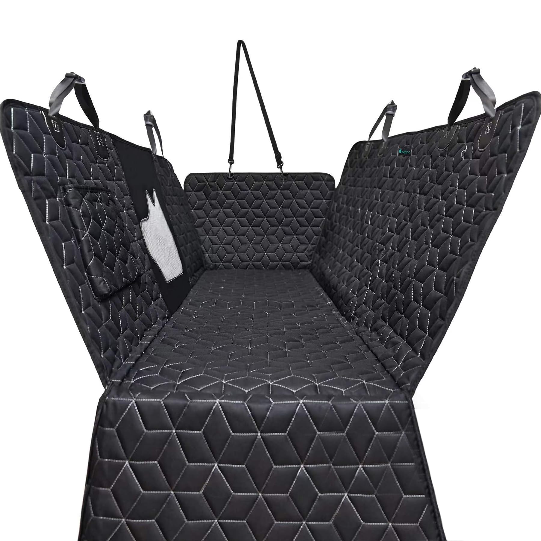 Dog Seat Covers for Back Seat,Pet Hammock for Cars, Waterproof Backseat Cover for Dogs in Car, Heavy Durable Car Hammock for SUV with Mesh Window, Non Slip Dog Car Seat Covers for Small SUV,RAV4,CRV