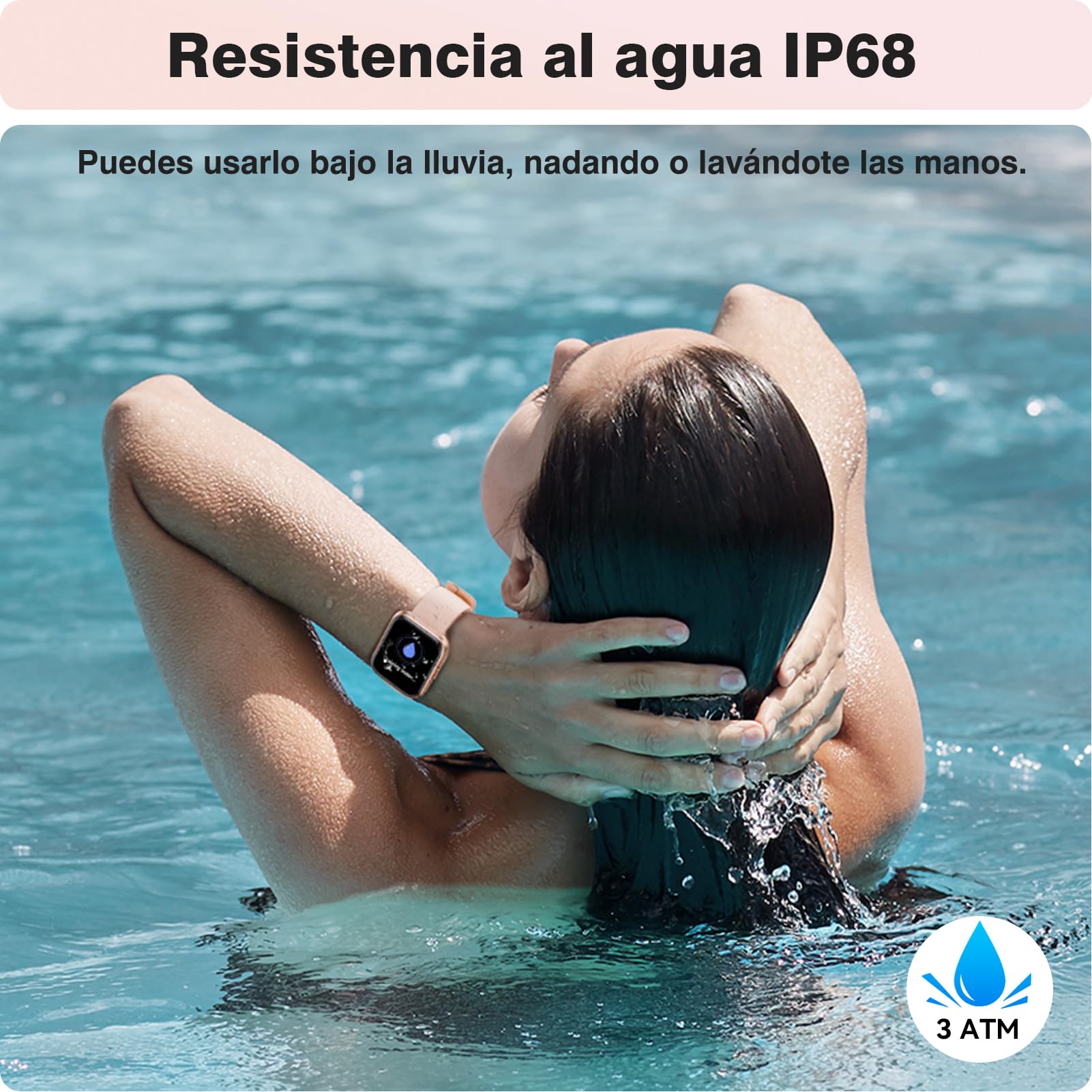 Montre Connectée Femme Smartwatch 1.8" Appel Bluetooth Alexa IP68 Podomètre Calories