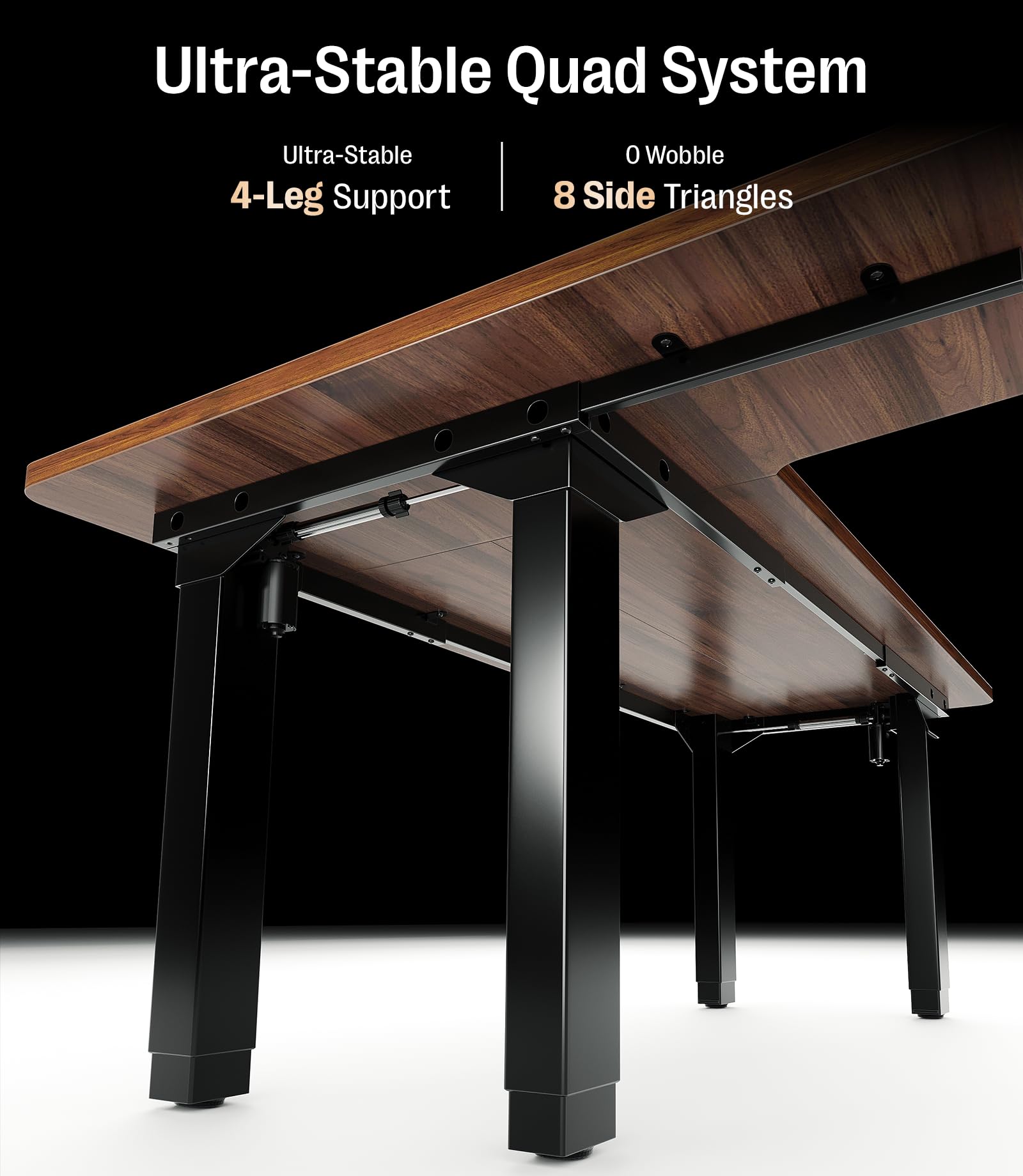 MAIDeSITe Escritorio Elevable Eléctrico En Forma De L, 160x120cm Mesa Elevable Escritorio Secretaria con Doble Motor. Capacidad De 160KG, 4 Patas Ultrarresistentes Standing Desk para El Hogar